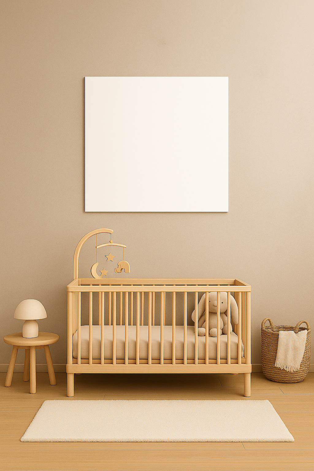 Foto op vierkant babykamer | kunststof | Diverse formaten | Laagste prijs garantie! | GRATIS verzending!
